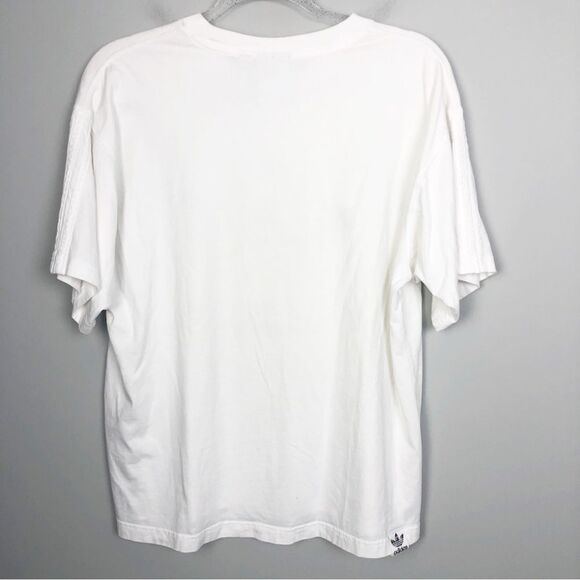 ADIDAS | Unisex Flag Fill Multicolor Trefoil White Crewneck Logo Tee Size Medium - Picture 10 of 11